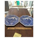 2 spode sutherland collection plates