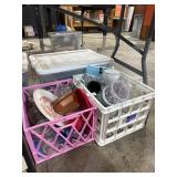 cleanup lot 2 crates of glassware