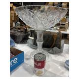 HUUUUGE cut glass compote