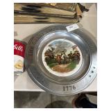the american revolution  pewter plate