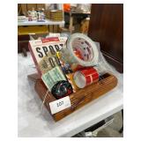 lot of cedar box and misc. items