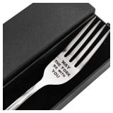 Laser Engraved Stainless Steel Fork with Gift Box