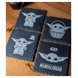 Grogu Inspired Slate Drink Coasters