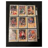 Sheet of NBA Cards   (9 cards)
