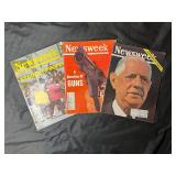 Lot of 3 Vintage Newsweek Magazines