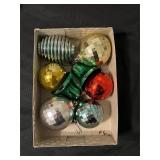 Vintage Retro Christmas Ornaments x8
