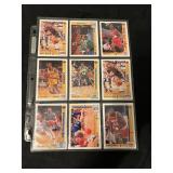 Sheet of NBA Cards   (9 cards)