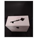 Wooden Wedding Card Box with Key Shaped Slot