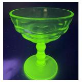 Uranium Glass Single Cup Sherbet Dessert Cup