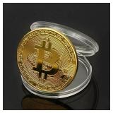 24K Gold Plated Commemorative Bitcoin  in case