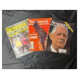 Lot of 3 Vintage Newsweek Magazines