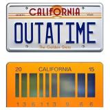 Back to The Future Outatime + 2015  License Plates