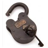 Large New York Insane Asylum Steel Padlock