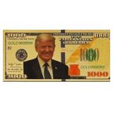 Donald Trump $1000 Commemorative Gold Banknote