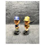 2 Small Baseball Figurines