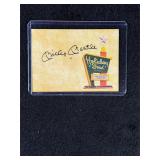 Mickey Mantle Holiday Inn Promo Card REPRINT