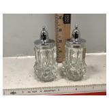 Crystal Glass Salt & Pepper Shaker Set