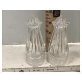 Oneida Crystal Glass Salt & Pepper Shaker Set