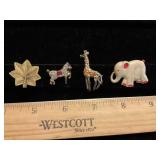 Critter Pins Giraffe Pony Elephant Pins