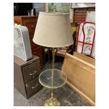 MCM Floor Lamp Built In Table