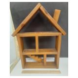 Wall Hanging or Standing House Shaped Wooden