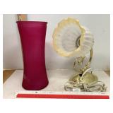 Purple Vase & Wall Fixture