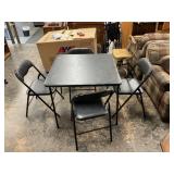 Card Table & 4 Chairs Folding