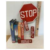 VHS Tapes & Message Stop Sign