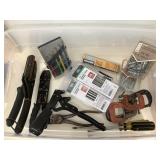 Box of Tools & Brads Staples Fasteners