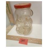 Kraft Jelly Bear Glass Jar with Lid