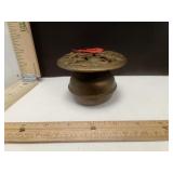 Solid Brass Poppuri Lid & Mini Spittoon