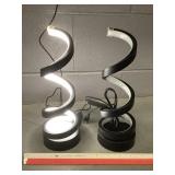 Spiral Side Table Lamps