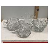 Crystal Glass Sugar Creamer
