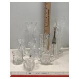 Crystal Glass Lot Bells Vases & More