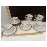 Gorham Warwick Platinum Cups 8  & Saucers 8