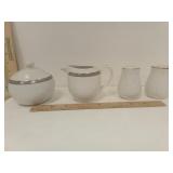 Gorham Warwick Platinum Sugar & Creamer