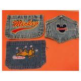 Embroidered Mickey & Scooby Jean Pockets