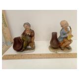 Lefton Porcelain Figurine Man with Cigar & Pipe