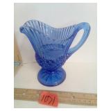 Avon Fostoria Cobalt Blue Footed  Glass Creamer