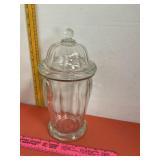 Indiana Glass Heavy Clear Apothecary Jar