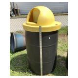 Large Yellow Lidded Garbage Bin