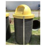 Large Yellow Lidded Garbage Bin