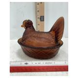 Vintage Indiana Glass Company Hen On A Nest