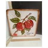 Ceramic  Apple Motif Serving Platter