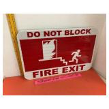 Reflective Fire Exit Metal Sign