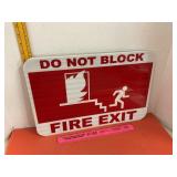 Reflective Fire Exit Metal Sign
