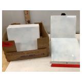 White w/ Sky Blue Ceramic Tile Lot