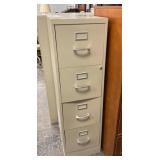 Metal 4 Drawer Filing Cabinet & Key