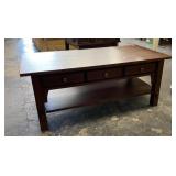 Coffee Table 3 Drawer & Shelf H 20' W 48ï¿½ D 24ï¿½