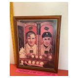 Ty Cobb & Christy Mathewson Print Bio On Back